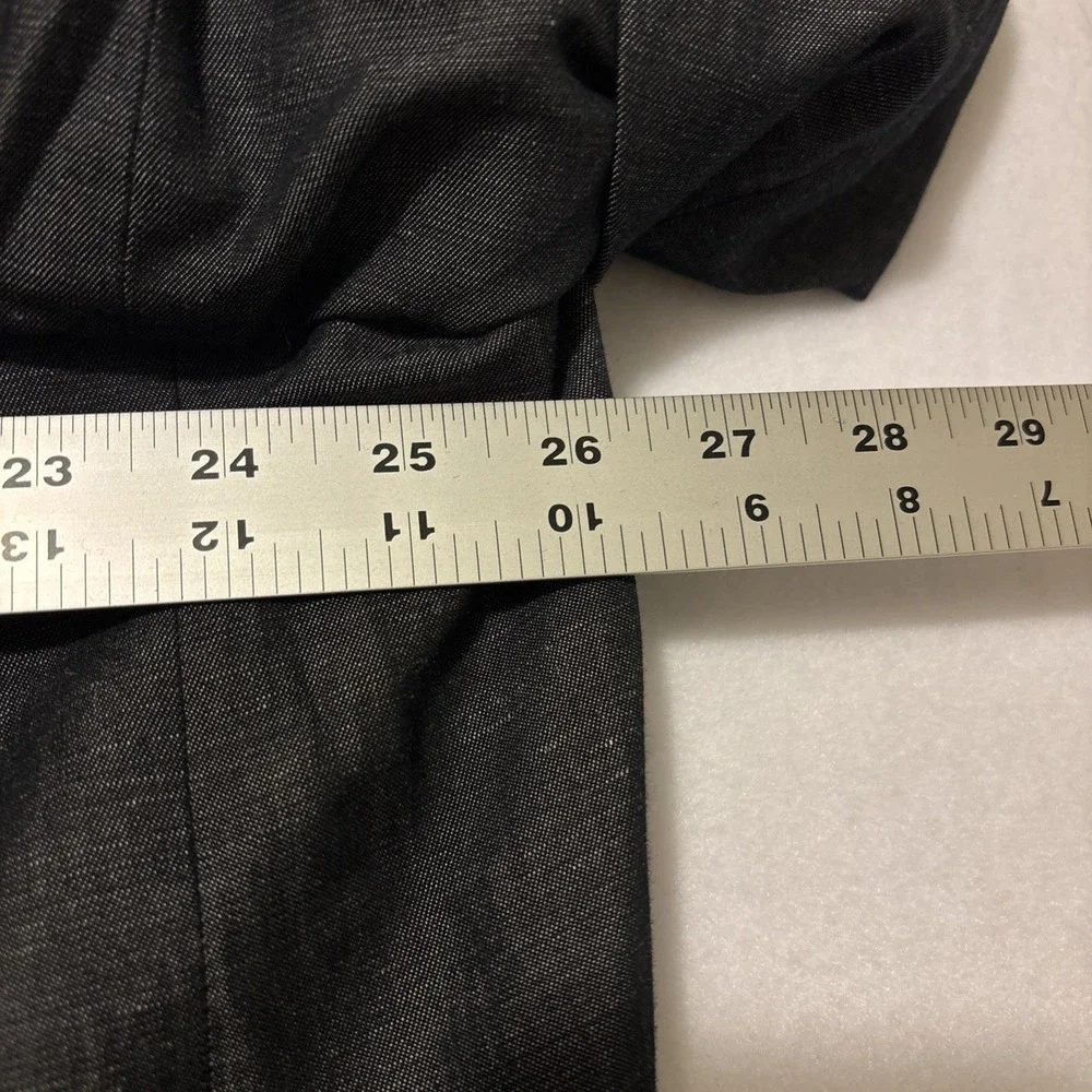Oak Hill Blazer Sport Coat Mens 2XL 50/52R Gray Chambray Linen Cotton Blend